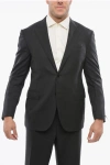 Corneliani Cc Collection Virgin Wool Blazer With Flap Pockets