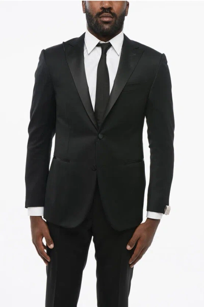 Corneliani Virgin Wool Academy Cerimonia Blazer With Peak Lapel