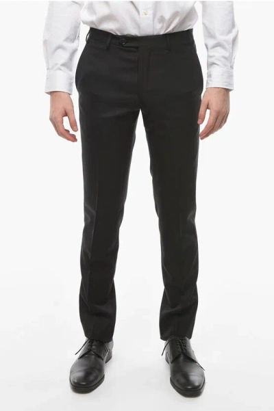 Corneliani Virgin Wool Academy Pants In Black