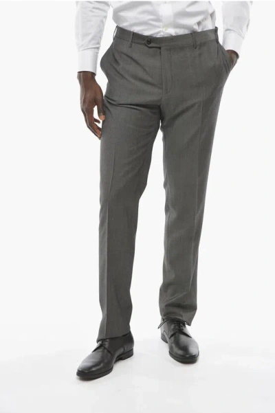 Corneliani Virgin Wool Academy Pants In Green