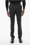 Corneliani Virgin Wool Academy Pants With Hidden Closure In Black
