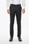 Corneliani Virgin Wool Academy Pants With Hidden Closure In Black