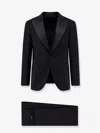 Corneliani Satin Lapel Single-breasted Suit In Black
