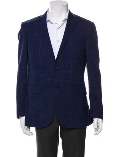 Pre-owned Corneliani Virgin Wool Blazer In Blue