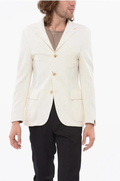 Corneliani Virgin Wool Blazer With Patch Pockets