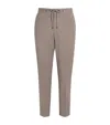 Corneliani Virgin Wool-blend Drawstring Trousers In Gray