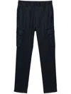 Corneliani Virgin Wool Cargo Pants In Blue