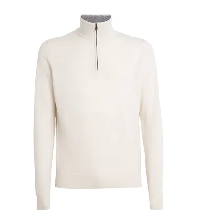 Corneliani Virgin Wool-cashmere Sweater In Neutral