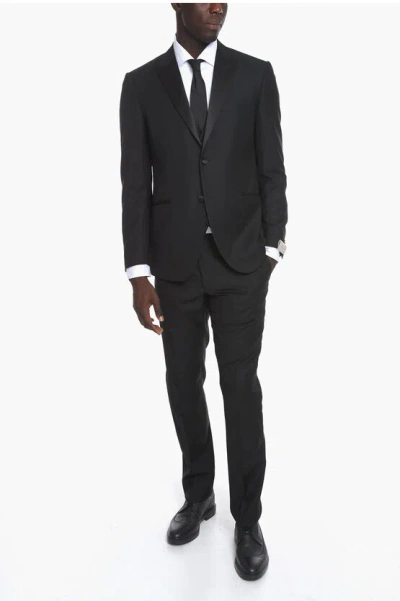 Corneliani Virgin-wool Ceremony Academy 3-piece Suit With Satin Peak La