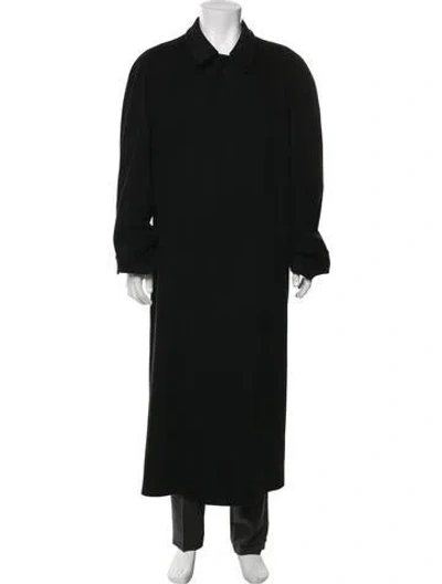 Pre-owned Corneliani Virgin Wool Coat In Black