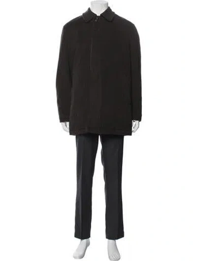 Pre-owned Corneliani Virgin Wool Coat In Brown