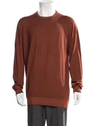 Pre-owned Corneliani Virgin Wool Crew Neck Pullover In Multi