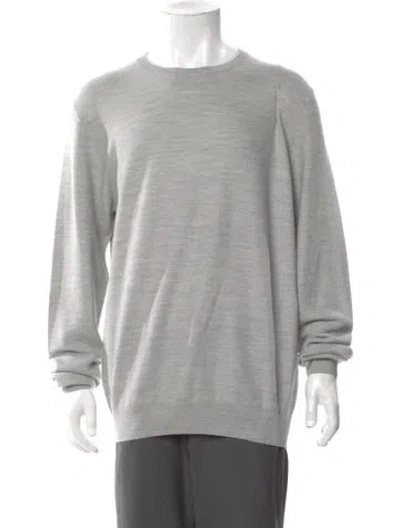 Pre-owned Corneliani Virgin Wool Crew Neck Pullover W/ Tags In Gray