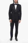 Corneliani Virgin Wool Double-breasted Suit With Peak Lapel