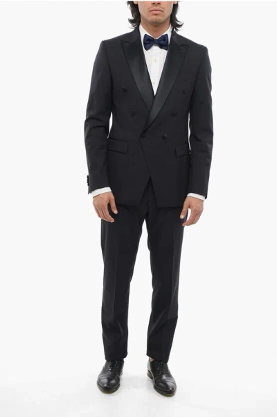 Corneliani Virgin Wool Double-breasted Suit With Peak Lapel