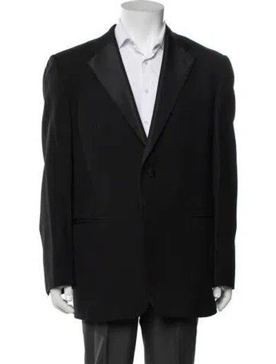 Pre-owned Corneliani Virgin Wool Jacket In Black