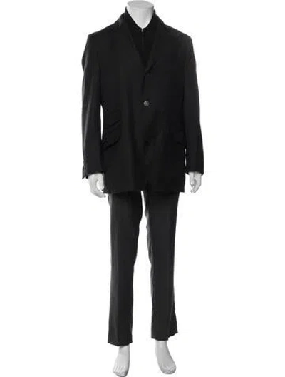 Pre-owned Corneliani Virgin Wool Jacket In Black