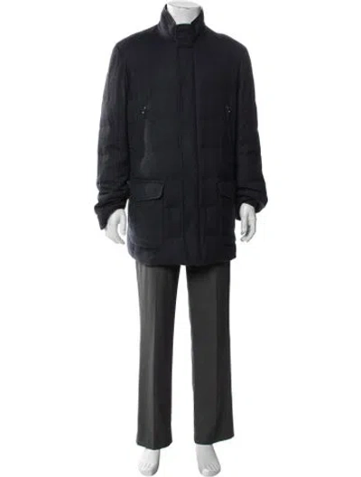 Pre-owned Corneliani Virgin Wool Jacket In Blue