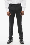 Corneliani Stretch Wool Academy Pants With Pin Check Motif