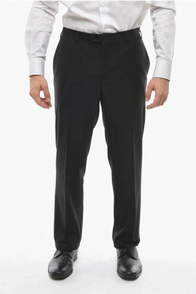 Corneliani Virgin Wool Leader Pants In Black