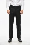 Corneliani Virgin Wool Leader Pants With Belt Loops In Black