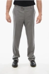 Corneliani Virgin Wool Leader Pants With Concealed Closure