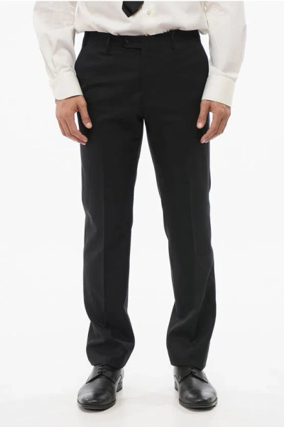 CORNELIANI VIRGIN WOOL LEADER PANTS WITH FLUSH POCKETS