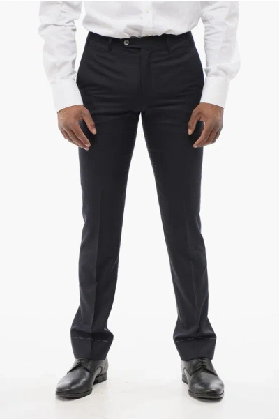 CORNELIANI VIRGIN WOOL LEADER PANTS WITH FLUSH POCKETS