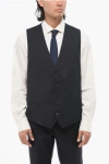 Corneliani Virgin Wool Leader Vest With Five Buttons