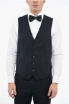 Corneliani Virgin Wool Leader Vest With Flush Pockets