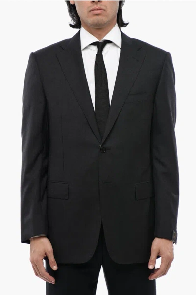 Corneliani Virgin Wool Mantua 2buttons Blazer With Side Vents In Grey