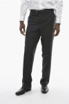 Corneliani Stretch Wool Academy Pants With Pin Check Motif