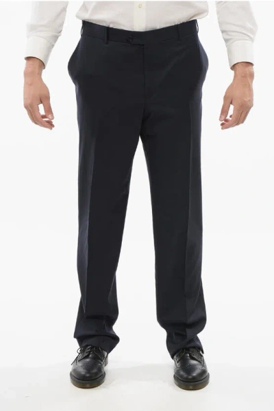 Corneliani Virgin Wool Mantua Pants With Hidden Closure