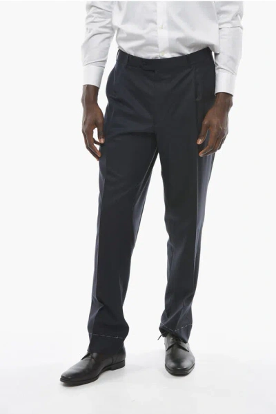CORNELIANI VIRGIN WOOL MANTUA PANTS WITH PLEAT