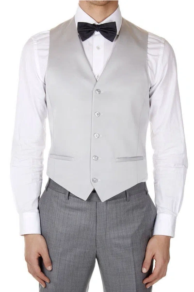 Corneliani Virgin Wool Mixed Vest In Gray