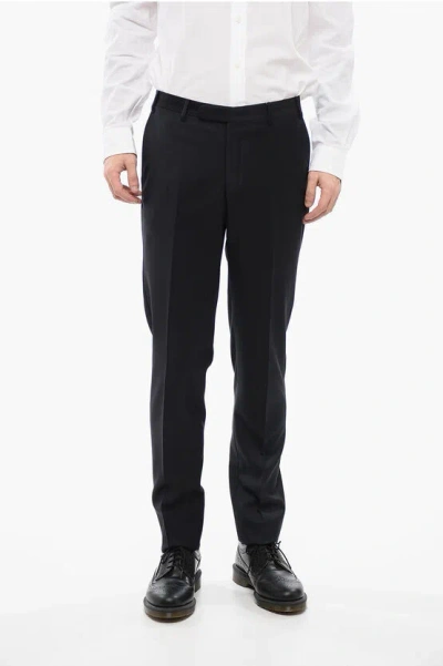 Corneliani Virgin Wool Pants In Black