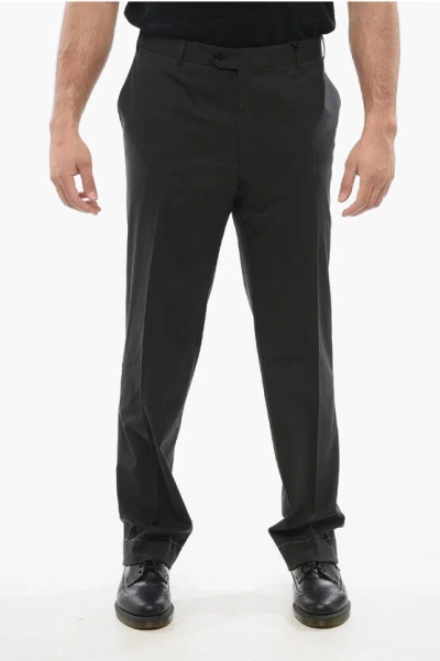 CORNELIANI VIRGIN WOOL PANTS WITH BELT LOOP