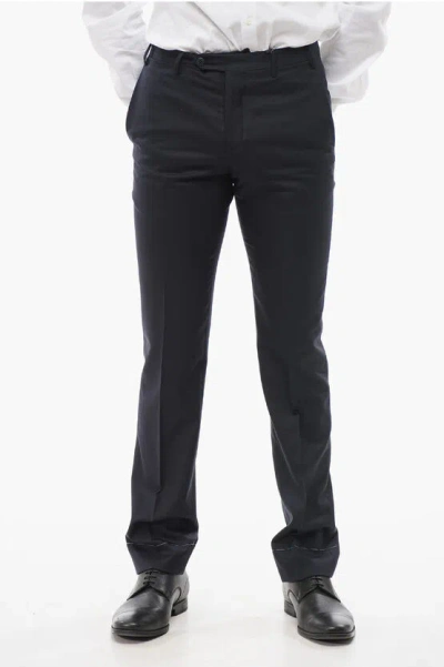 CORNELIANI VIRGIN WOOL PANTS WITH BELT LOOPS