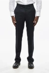 Corneliani Virgin Wool Pants With Belt Loops In Black