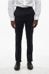 Corneliani Virgin Wool Pants With Hidden Closure In Black