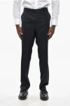 Corneliani Virgin Wool Pants With Hidden Closure In Black