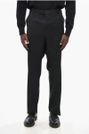 Corneliani Virgin Wool Pants With Scalloped Hem In Black