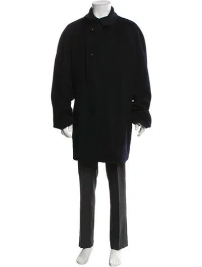 Pre-owned Corneliani Virgin Wool Parka In Black