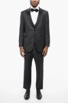 Corneliani Virgin Wool Peak Lapel 3 Piece Waistcoat Suit