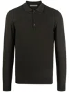 Corneliani Virgin Wool Polo Shirt In Green