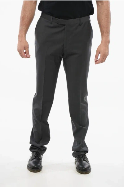 Corneliani Virgin Wool Refined Pants With Hidden Clousure