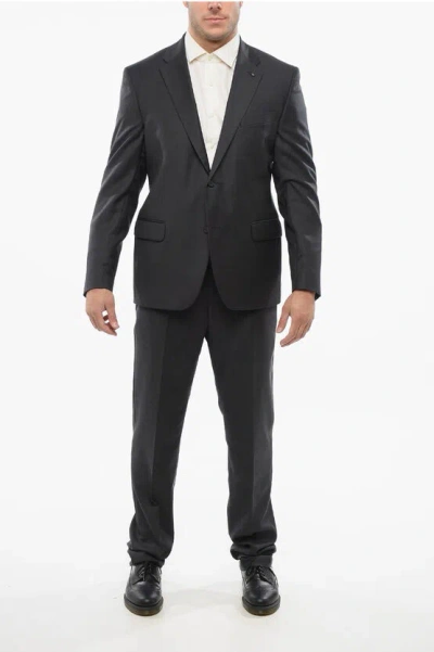 Corneliani Virgin Wool Right Suit With Flap Pockets