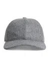 Corneliani Virgin Wool Shield Baseball Cap In Gray