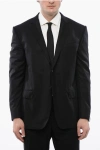 Corneliani Virgin Wool Side Vents Peak Lapel 2-button Blazer