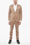 Corneliani Virgin-wool Silk Academy Soft Unlined Suit In Herringbone Mo In Brown